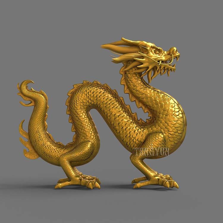 Bronze Chinese dragon sculpture (6)