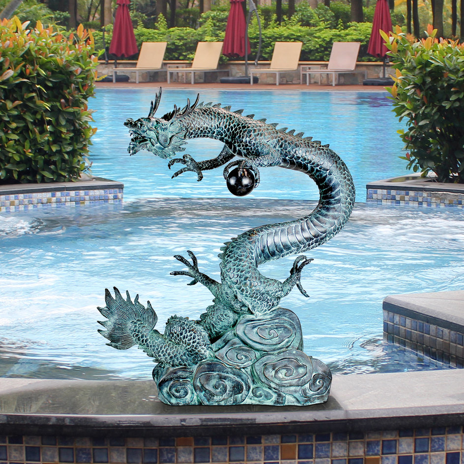 Bronze dragon sculpture (1)