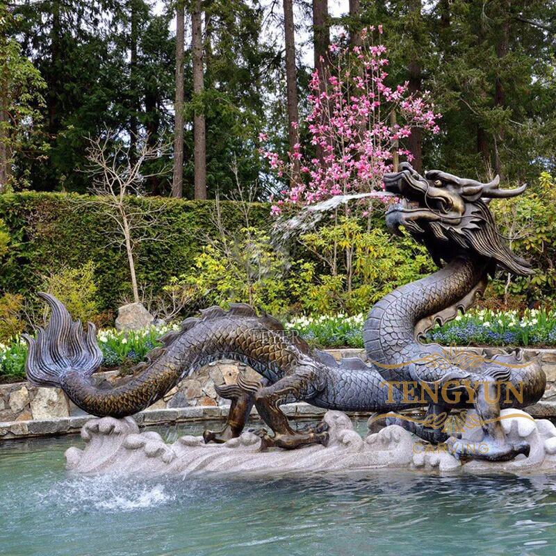 Bronze dragon water fountain (1)