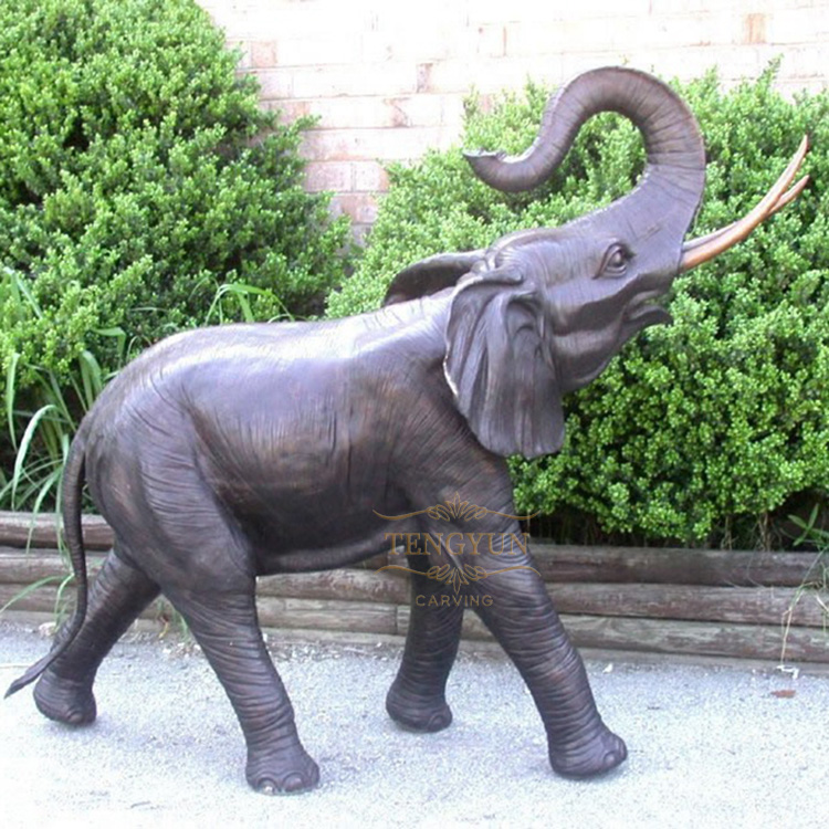 Bronze elephant sculpture