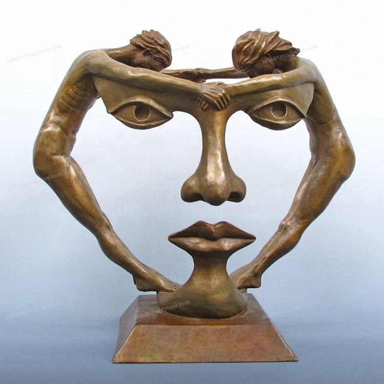 Bronze face sculpture (2)