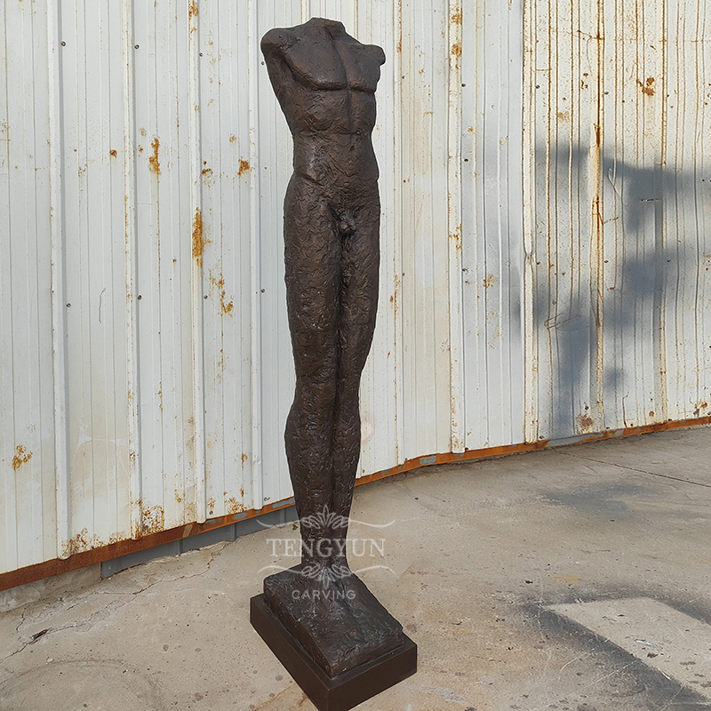 Bronze male torso sculpture (3)