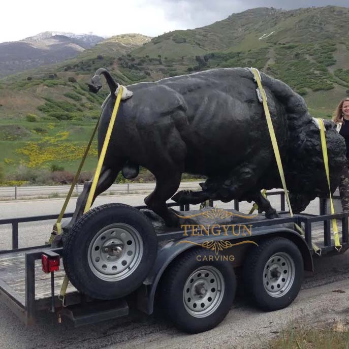 Bronze sculpture American Bison (2)