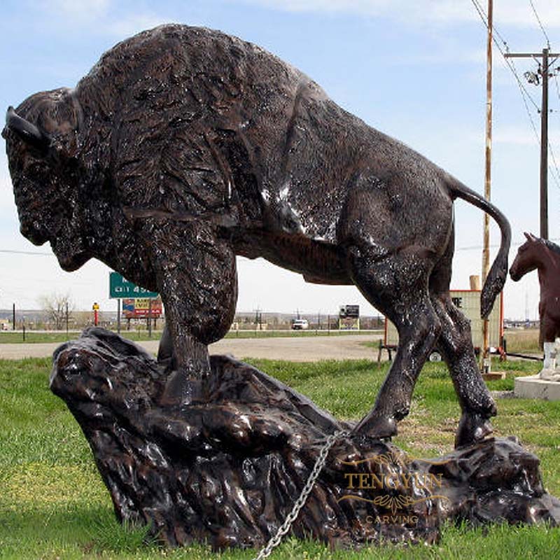 Buffalo bronze sculpture (1)