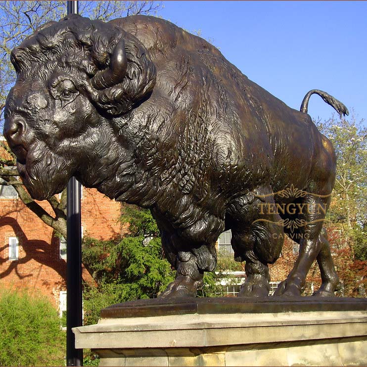 Buffalo bronze sculpture (2)