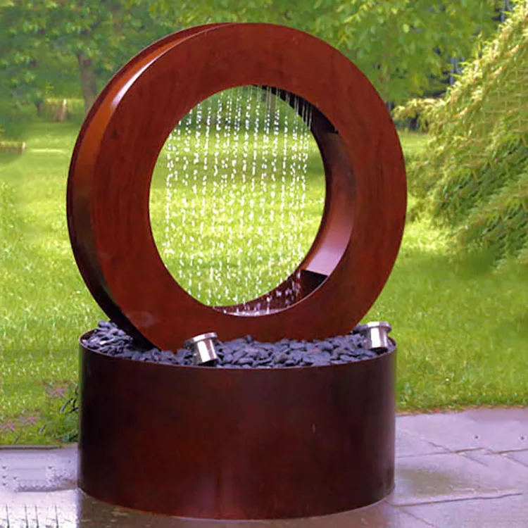 Corten steel water feature