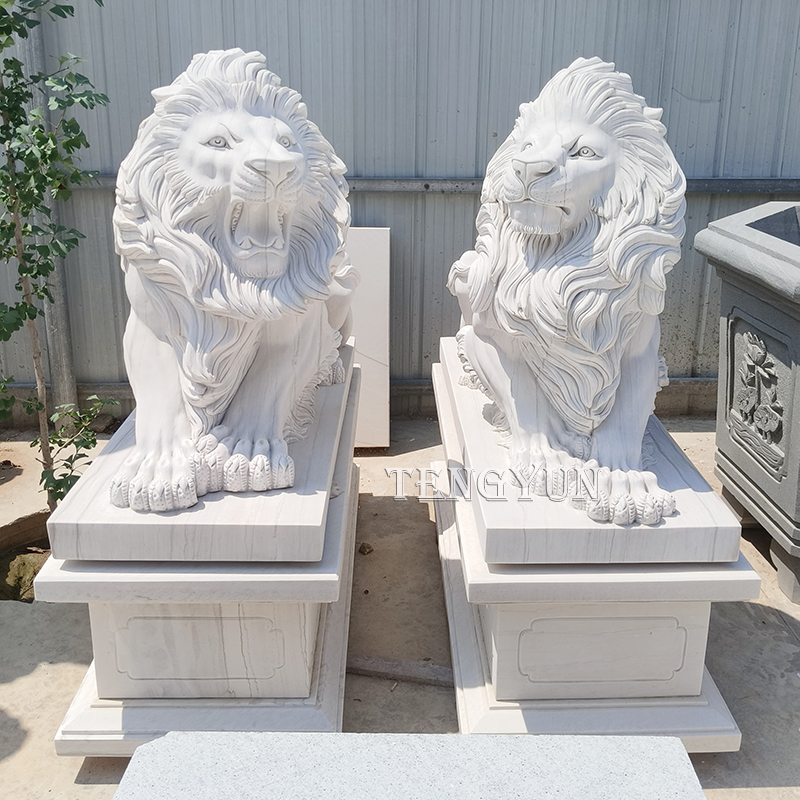 Exquisite Marble Lion Statues (1)