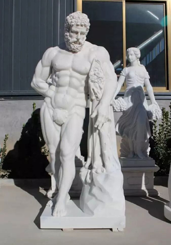 Famous Stone Farnese Hercules Statue Marble Greek Male Sculpture For Sale (1)