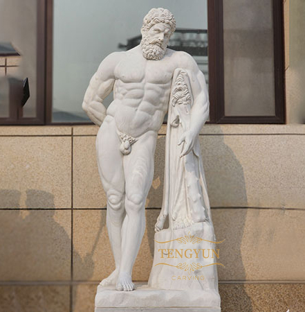 Famous Stone Farnese Hercules Statue Marble Greek Male Sculpture For Sale (3)