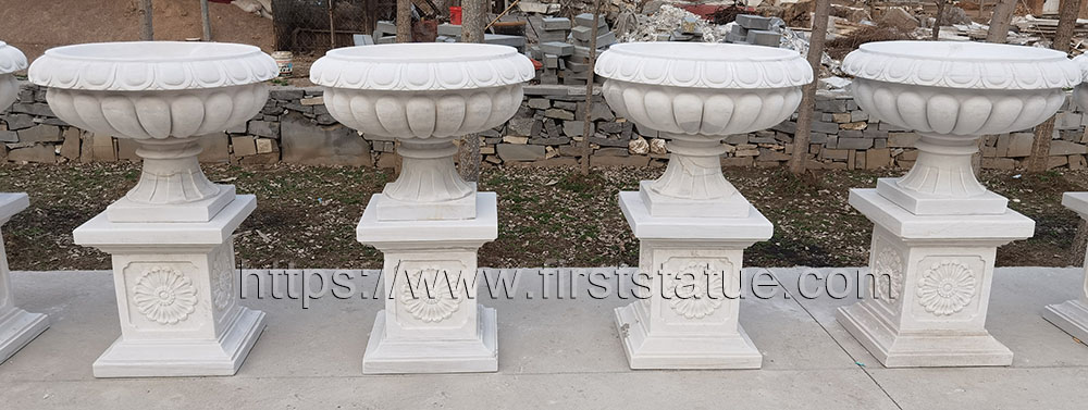 Instock modern marble flower pots for sale (1)