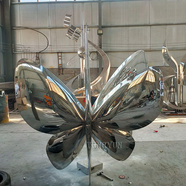 Large size garden decorative metal stainless steel butterfly sculpture (2)