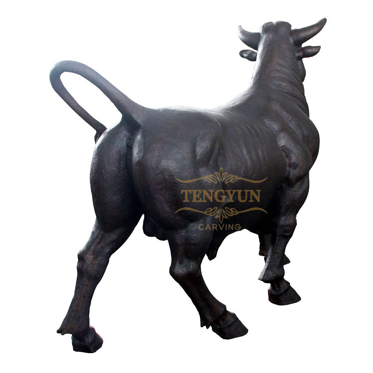 Life Size Bronze Bull Sculpture Garden Metal Cow Statue For Sale (4)
