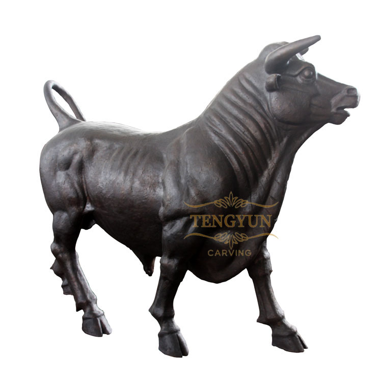 Life Size Bronze Bull Sculpture Garden Metal Cow Statue For Sale (5)