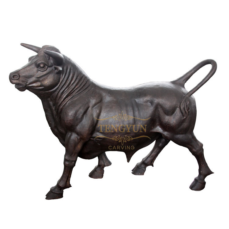 Life Size Bronze Bull Sculpture Garden Metal Cow Statue For Sale (6)