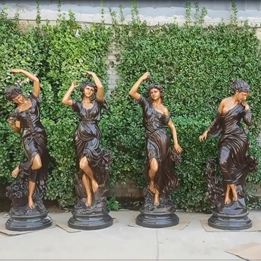 Life size bronze four season statues (2)