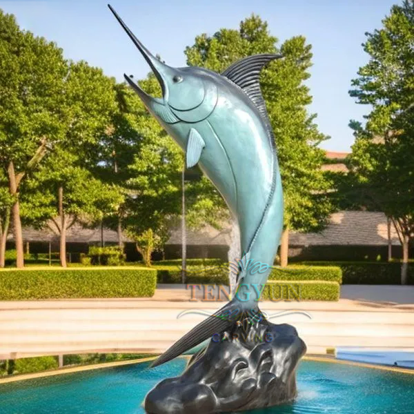 Marlin Fish Bronze Sculpture