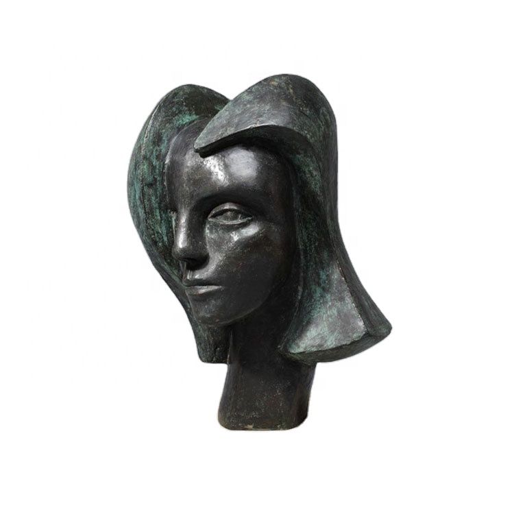 Modern Abstract Bust Girl Statue (1)