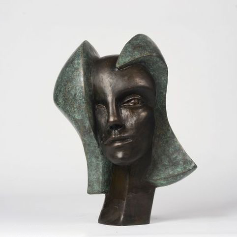 Modern Abstract Bust Girl Statue (2)