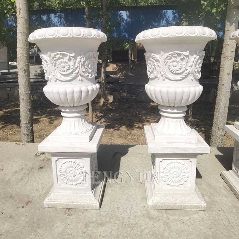 Ornate Marble Planters