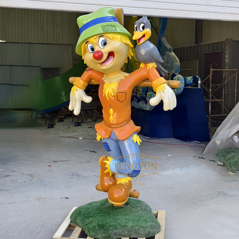 Scarecrow fiberglass sculpture (4)