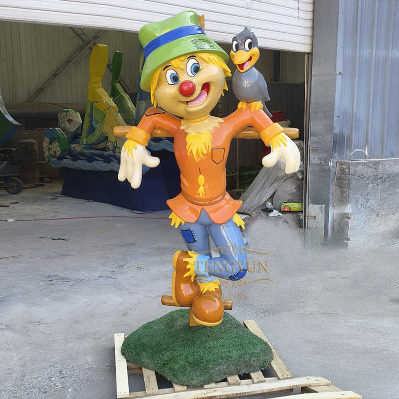 Scarecrow fiberglass sculpture (5)