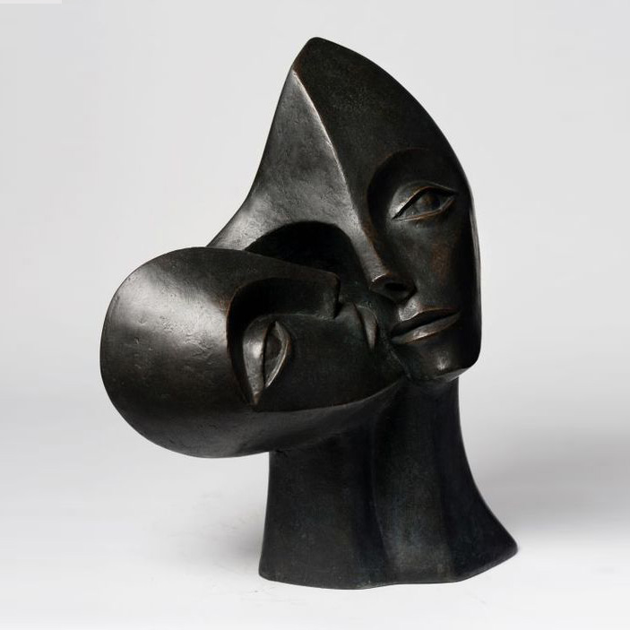 abstract bronze bust statue (3)