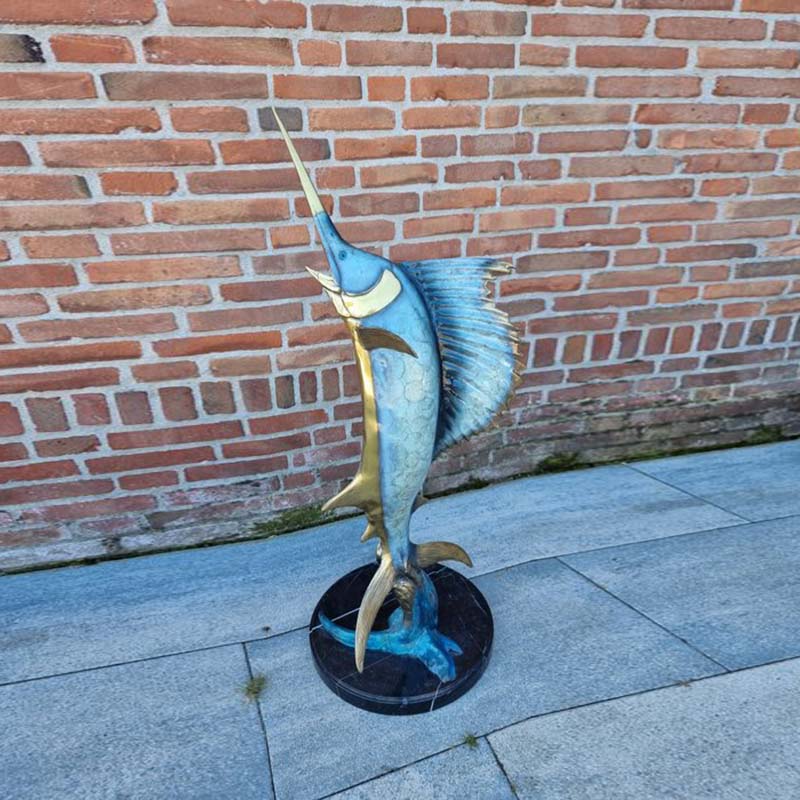 bronze Marlin Fish sculpture (1)