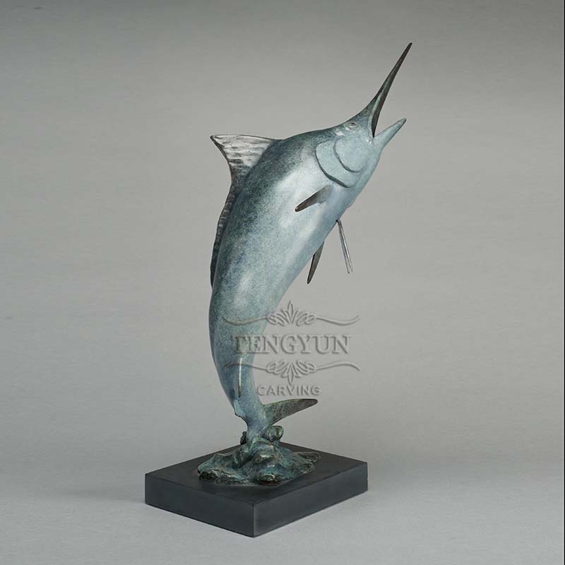 bronze Marlin Fish sculpture (2)