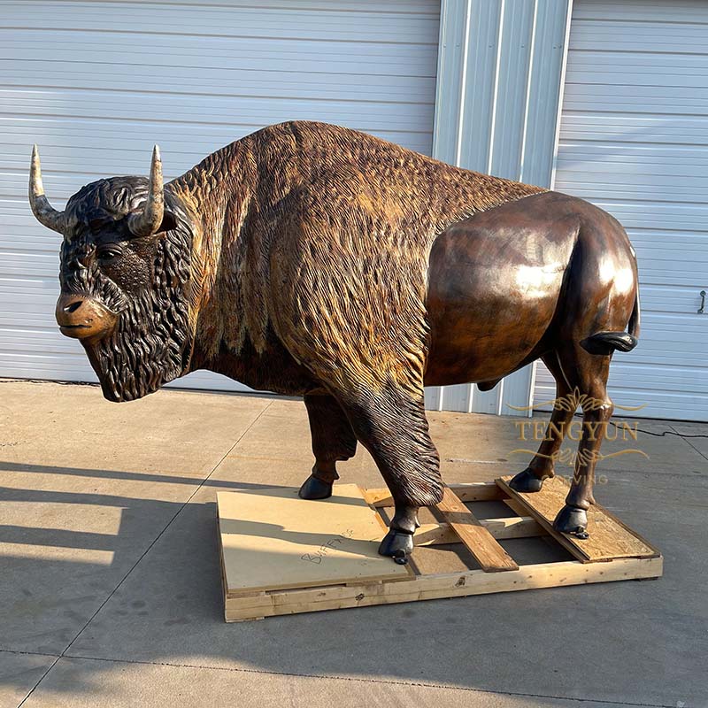 bronze buffalo sculpture (2)