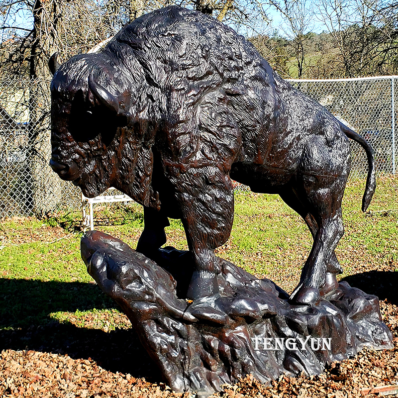 bronze buffalo statue (5)