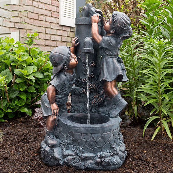 bronze children water fountain (1)