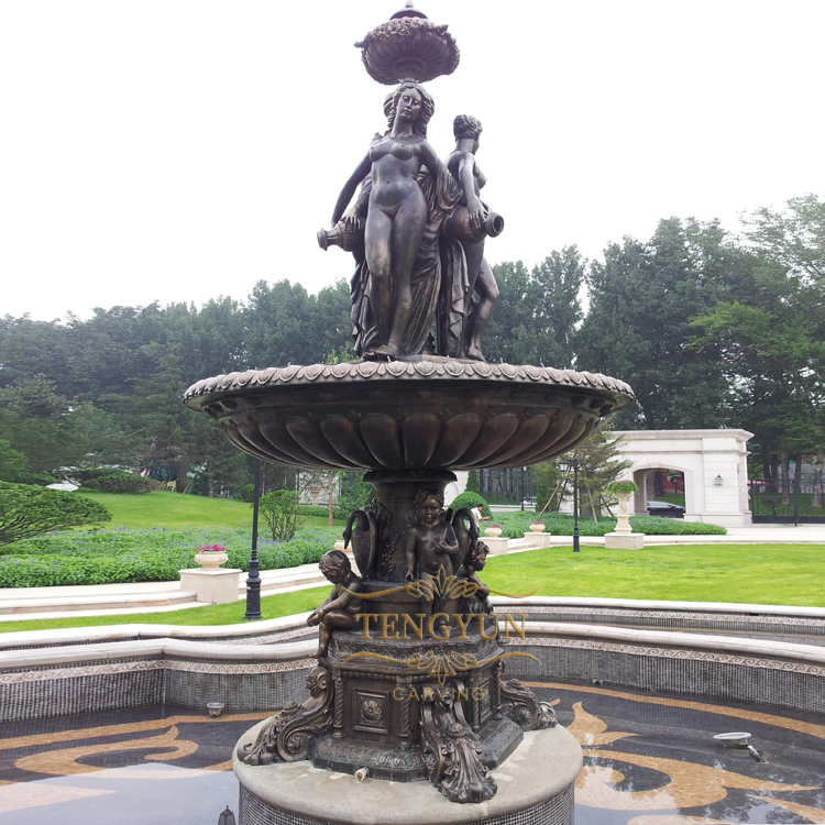 bronze lady fountain