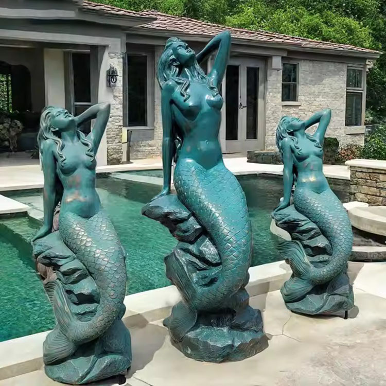 bronze mermaid statue (3)