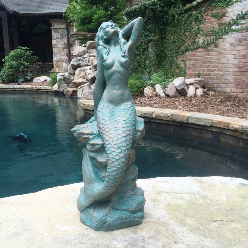 bronze mermaid statue (5)