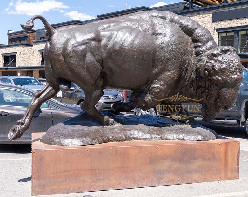 buffalo bronze sculpture