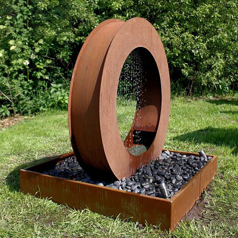 corten steel water feature (1)