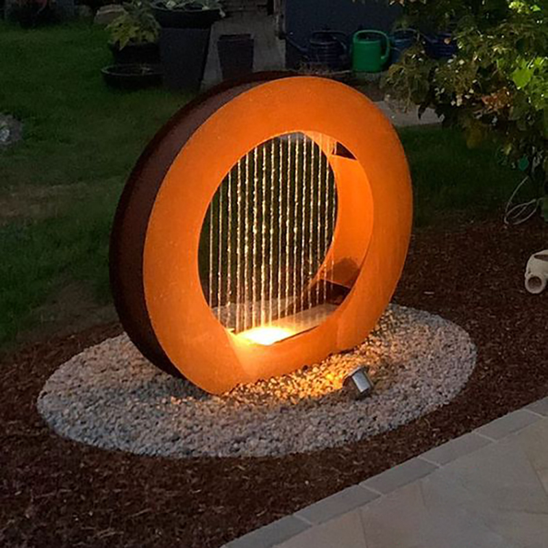 corten steel water feature (2)