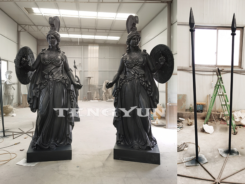 fiberglass warrior statues for TV show (1)