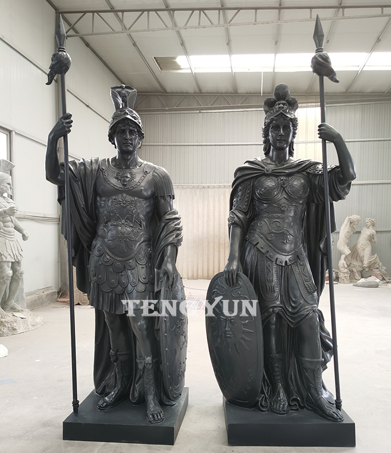 fiberglass warrior statues for TV show (2)