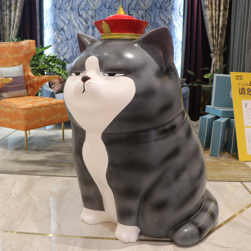 large fiberglass cartoon cat sculpture (1)