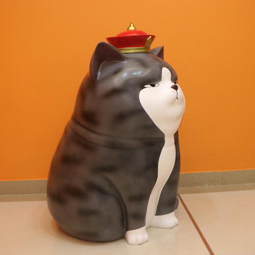 large fiberglass cartoon cat sculpture (2)