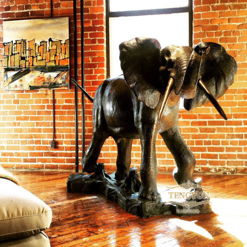 large size animal statue bronze elephant sculpture (1)