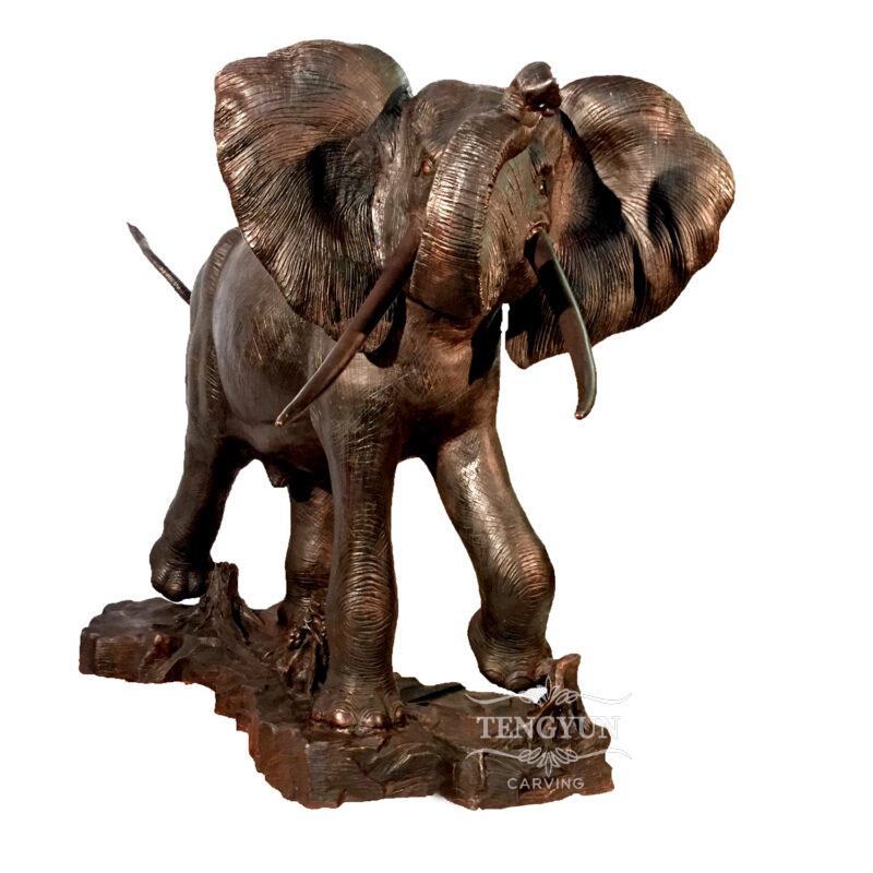 large size animal statue bronze elephant sculpture (2)