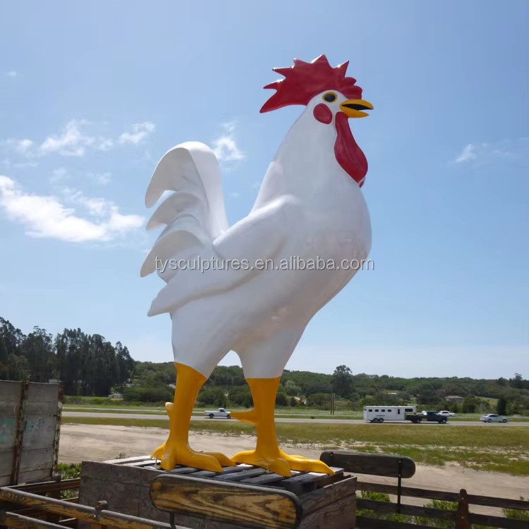 large size fiberglass cock sculpture (5)