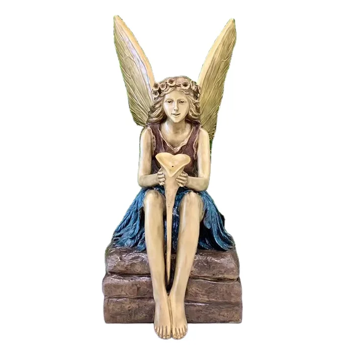 life size bronze fairy statue bronze angel sculpture (2)