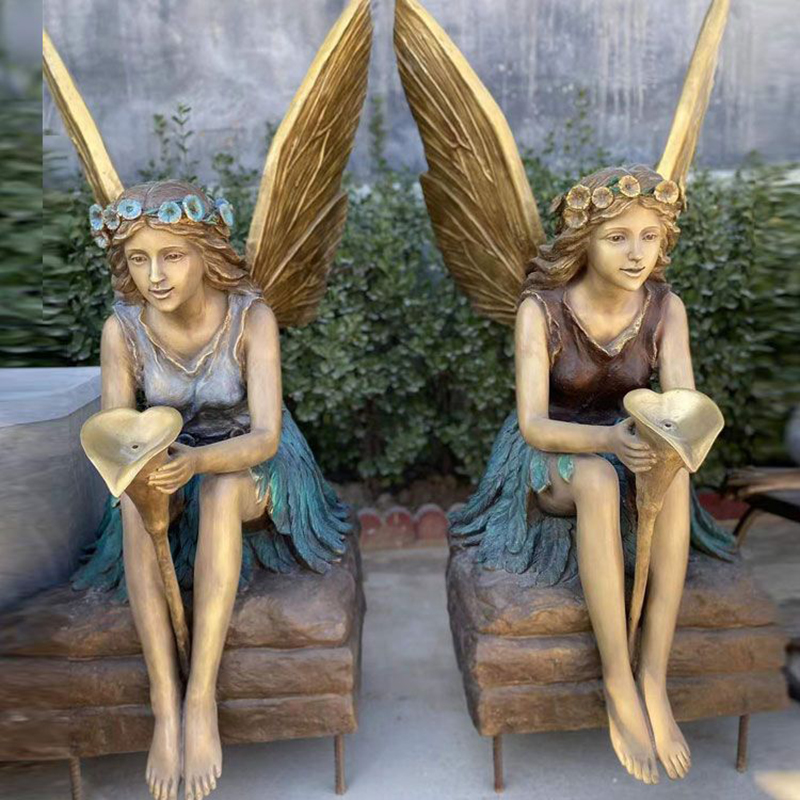 life size bronze fairy statue bronze angel sculpture (3)