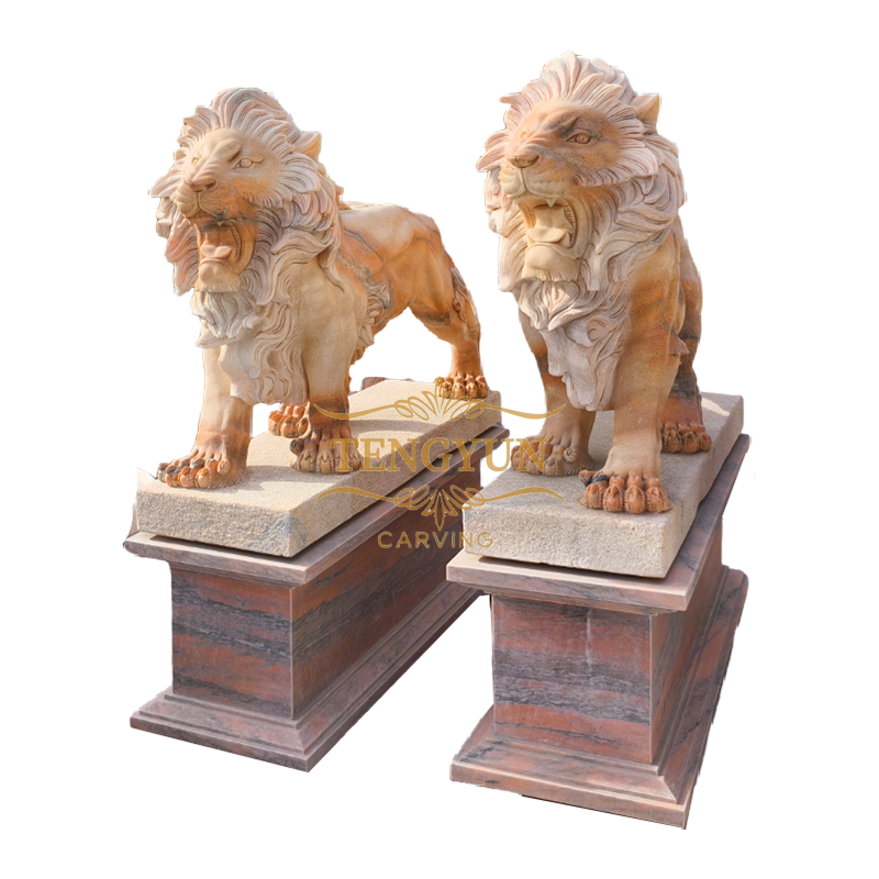 marble lion sculptures (1)