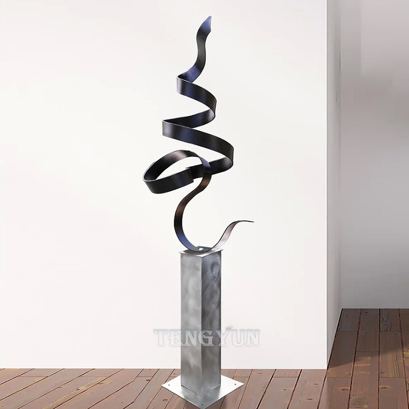 metal abstract indoor decorative stainless steel sculpture (1)