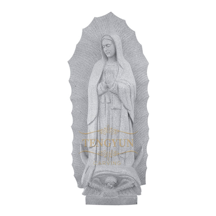 our lady of Guadalupe granite statue