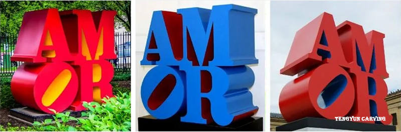 stainless steel amor sculpture